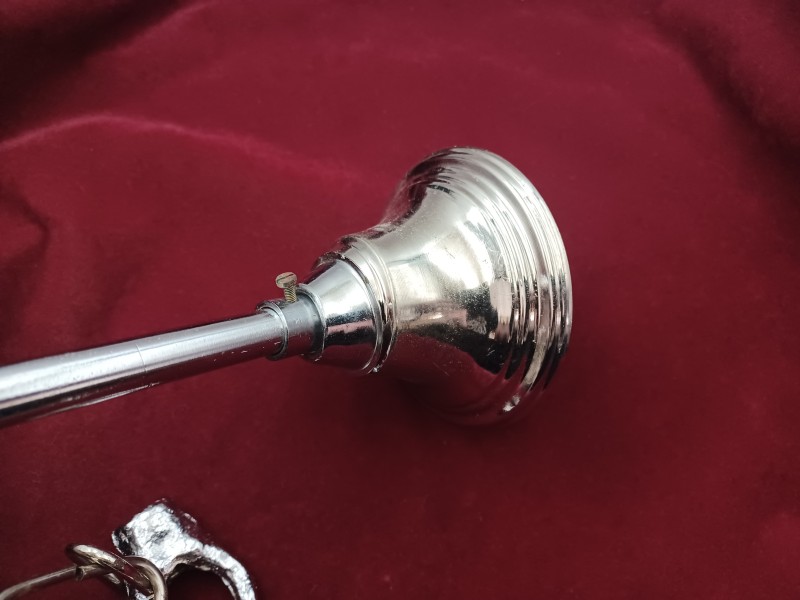 Chrome Slide Up And Down Ceiling Rose With Stem Hoop  