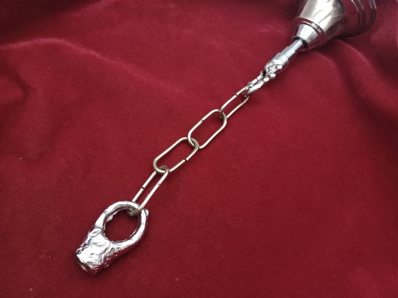 Chrome Slide Up And Down Ceiling Rose With Stem Hoop  