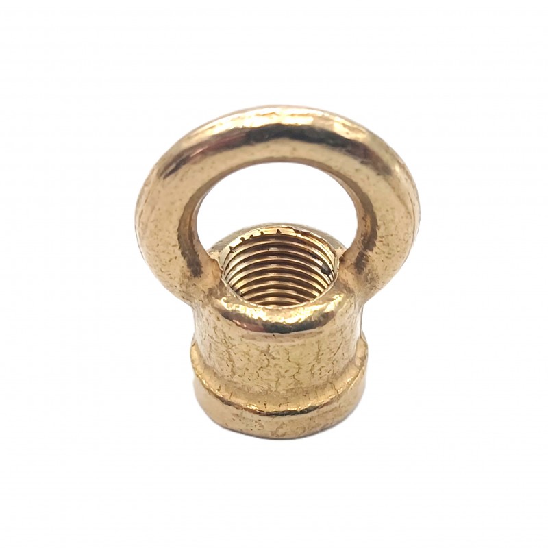 chandelier hook closed brass loop 10mm thread 22mm dia