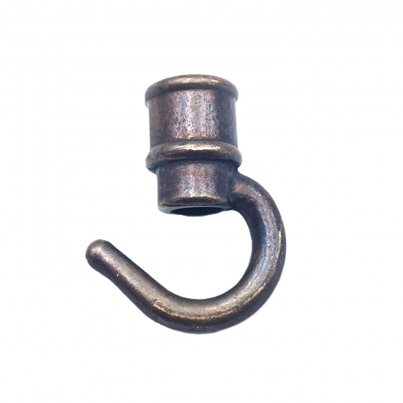 Chandelier hook open hook antique brass 10mm female thread 