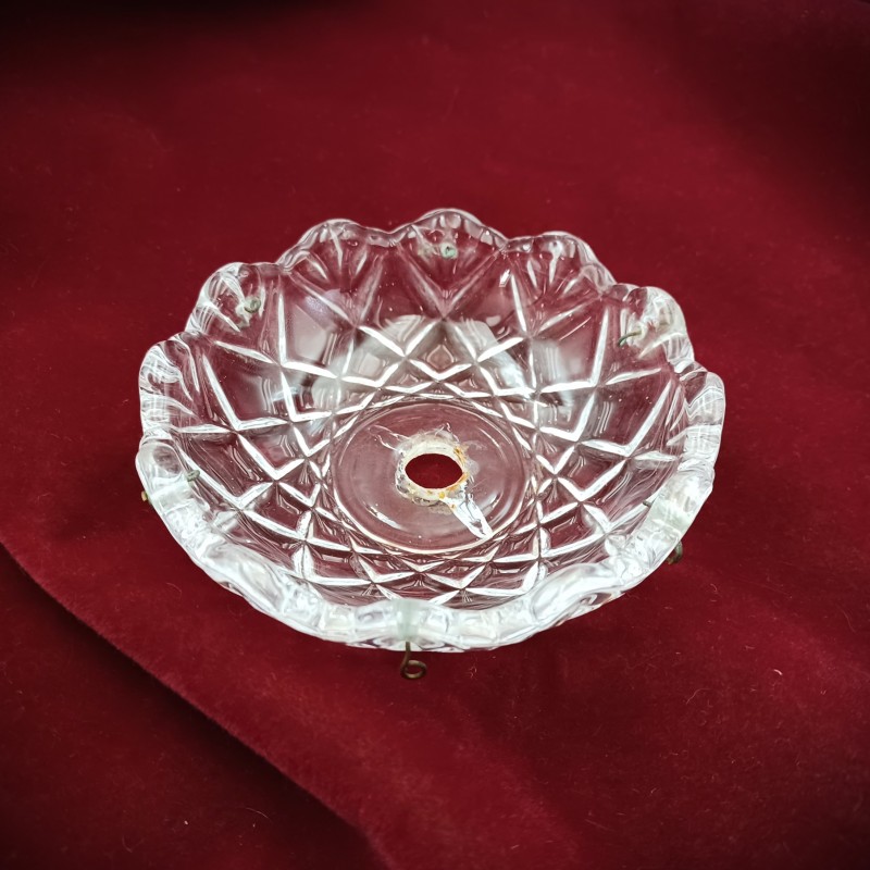 Pressed glass chandelier dish 