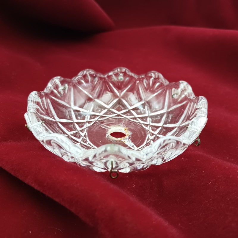 Pressed glass chandelier dish 