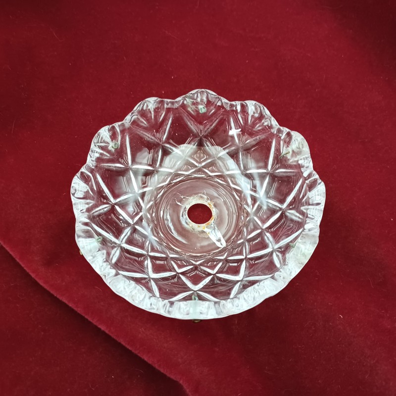 Pressed glass chandelier dish 