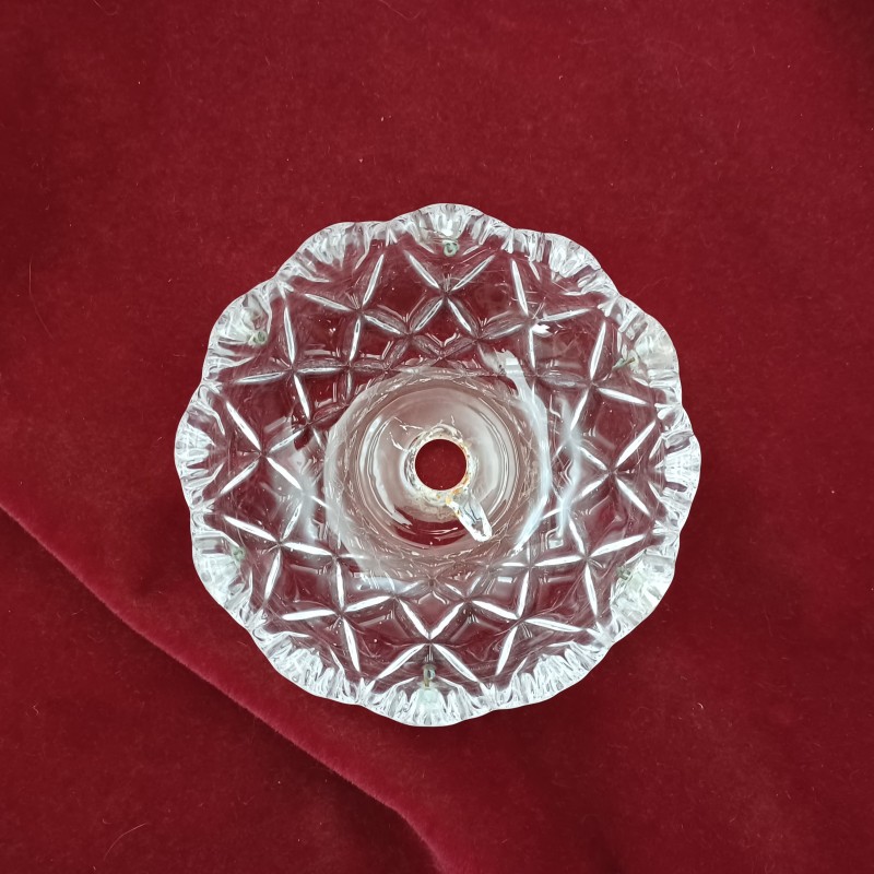 Pressed glass chandelier dish 