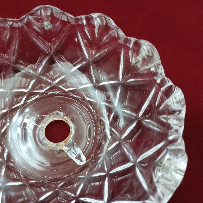 Pressed glass chandelier dish 