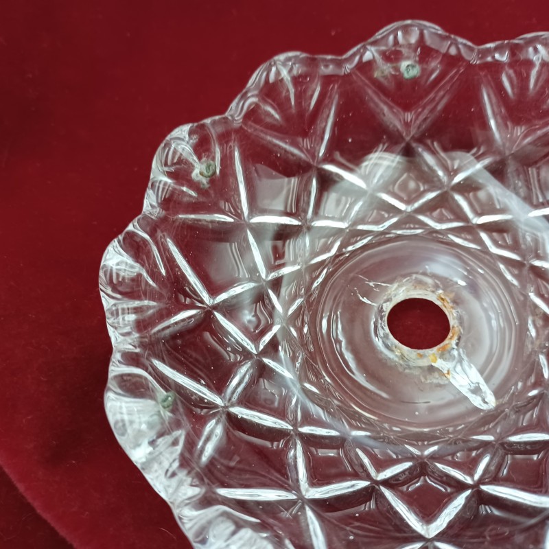 Pressed glass chandelier dish 