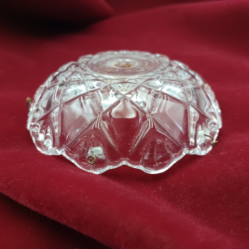 Pressed glass chandelier dish 