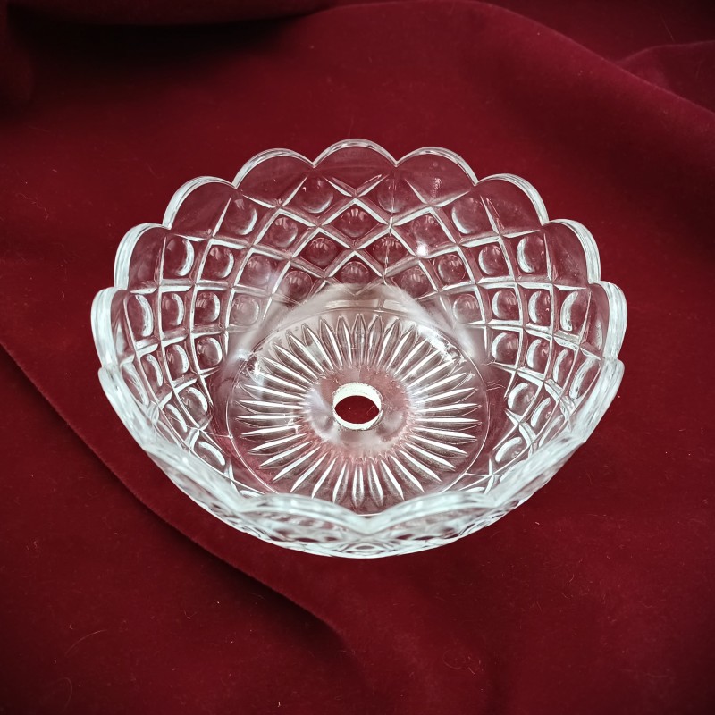Pressed glass chandelier bowl 