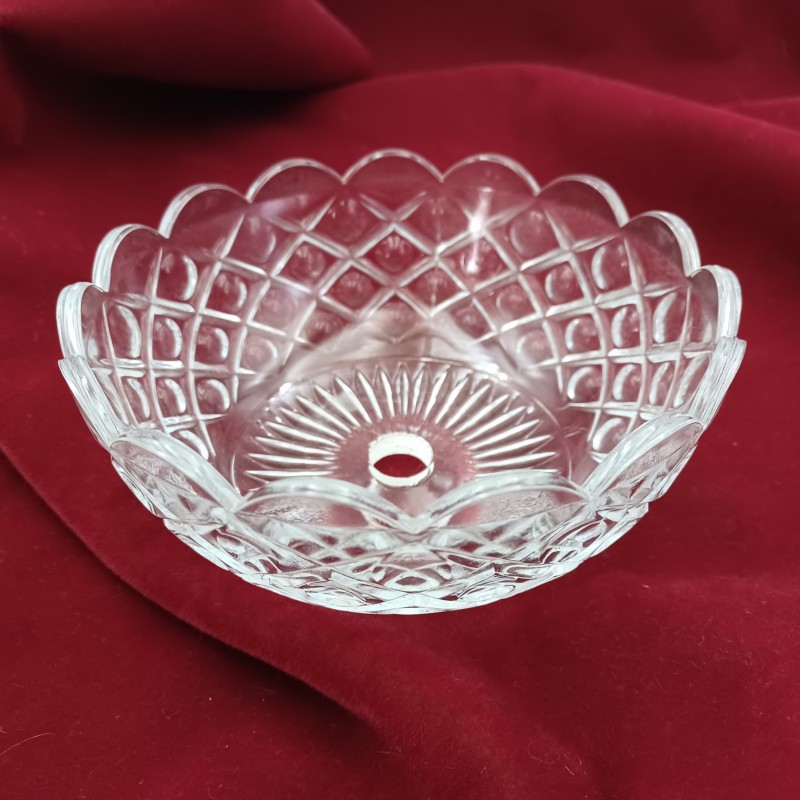 Pressed glass chandelier bowl 