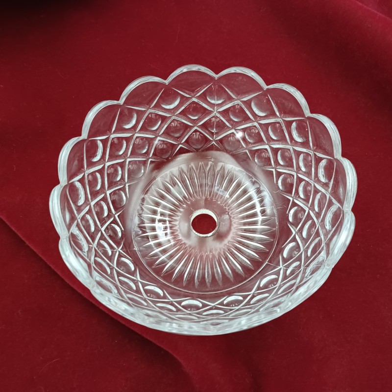 Pressed glass chandelier bowl 