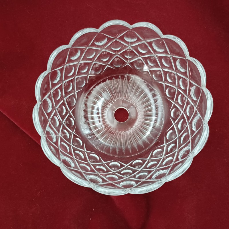 Pressed glass chandelier bowl 