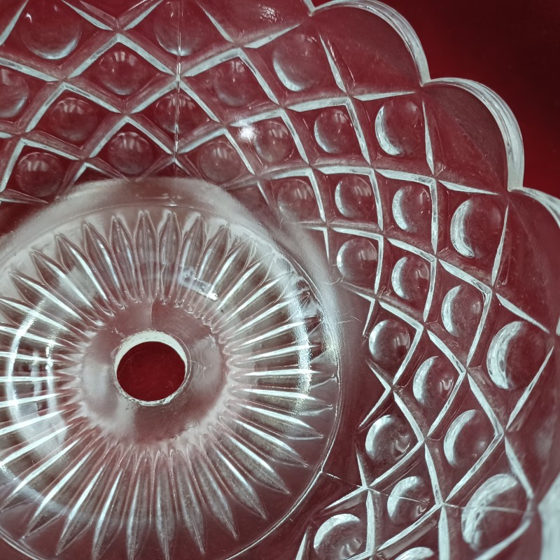 Pressed glass chandelier bowl 