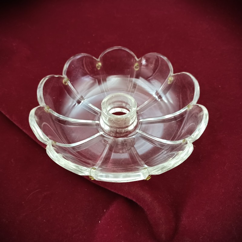 Antique Victorian cut glass chandelier pan