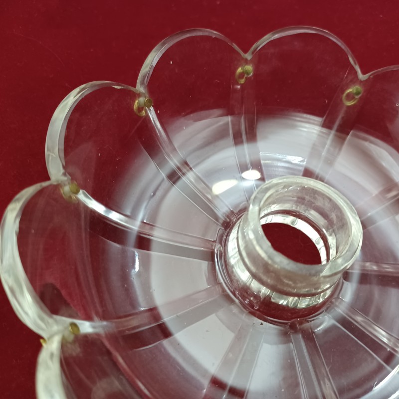 Antique Victorian cut glass chandelier pan