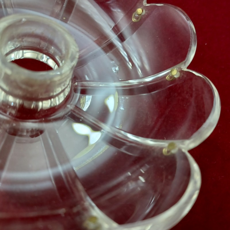 Antique Victorian cut glass chandelier pan
