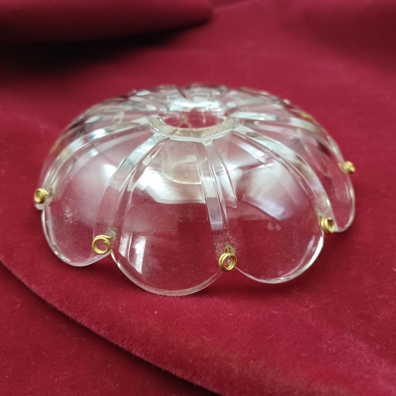 Antique Victorian cut glass chandelier pan
