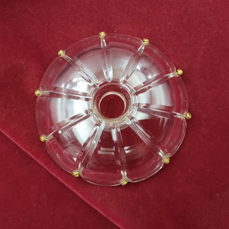 Antique Victorian cut glass chandelier pan