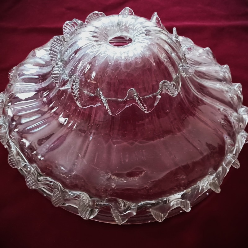 Antique Venetian glass chandelier bottom bowl C1860