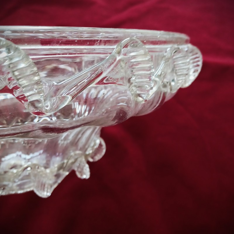 Antique Venetian glass chandelier bottom bowl C1860