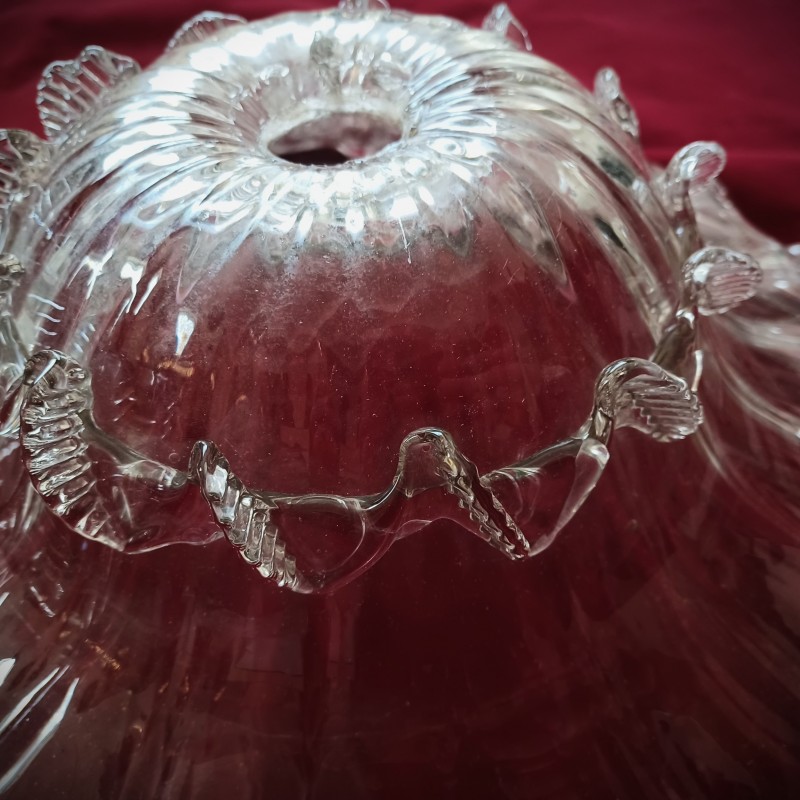 Antique Venetian glass chandelier bottom bowl C1860