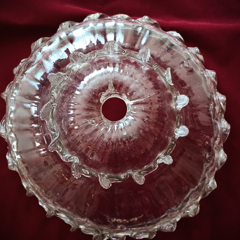 Antique Venetian glass chandelier bottom bowl C1860