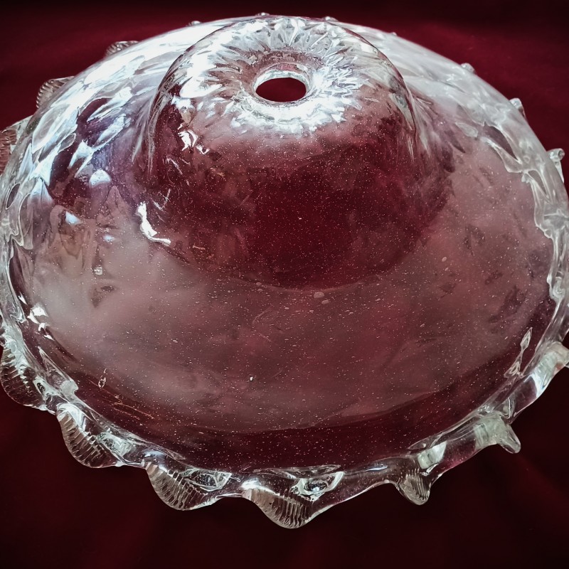 LARGE antique Venetian glass chandelier bottom bowl C1860