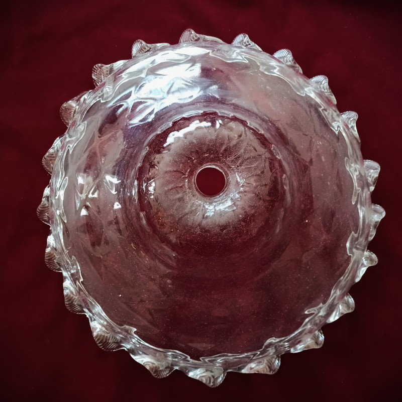 LARGE antique Venetian glass chandelier bottom bowl C1860