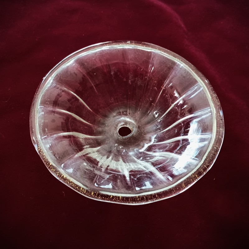 Antique Venetian Murano chandelier glass top canopy 140mm wide
