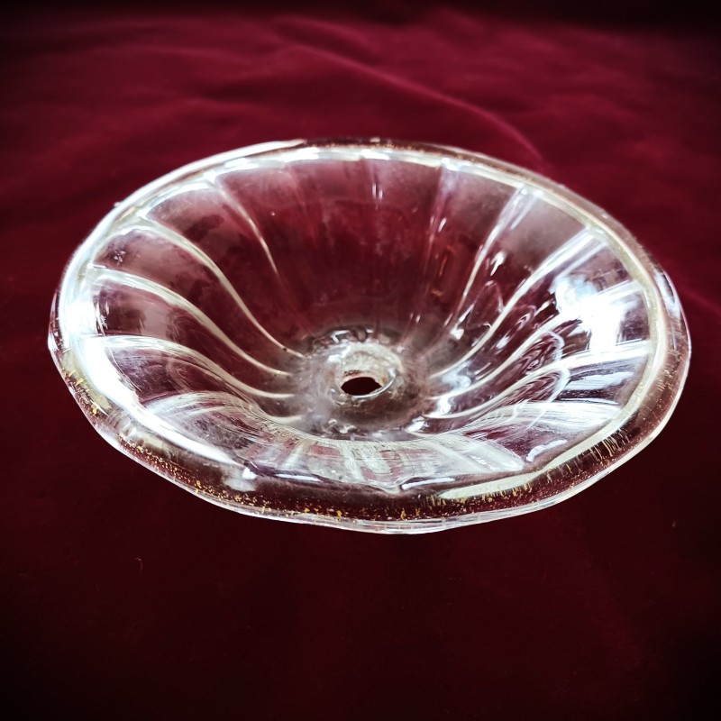 Antique Venetian Murano chandelier glass top canopy 140mm wide