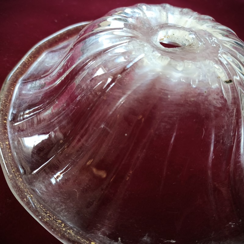 Antique Venetian Murano chandelier glass top canopy 140mm wide
