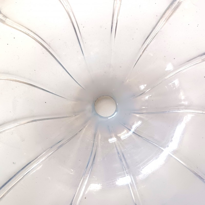 Antique Venetian glass chandelier bottom bowl blue and pink