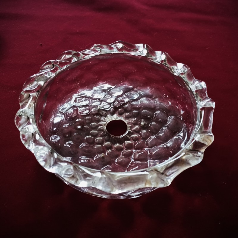 Antique Venetian glass chandelier bottom bowl with 12 arm gallery