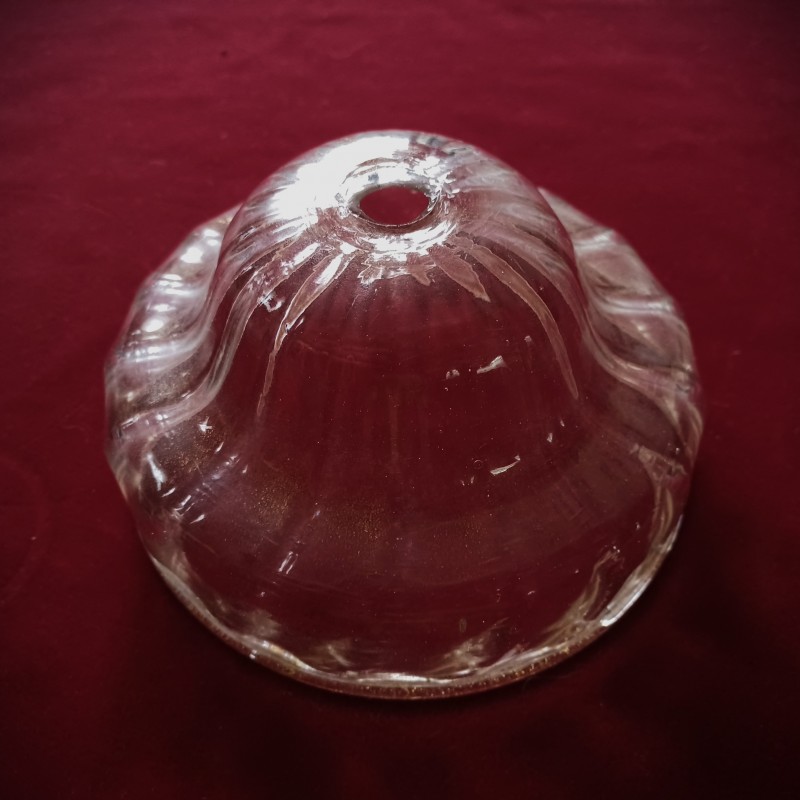 Antique Venetian glass chandelier bottom bowl with 8 arm gallery