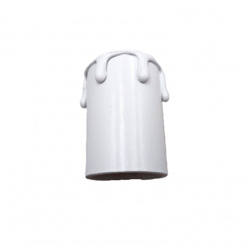 Chandelier Candle Tube Card White Drip 65mm x 32mm