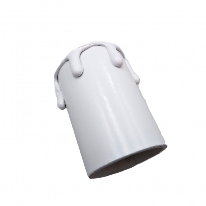 Chandelier Candle Tube Card White Drip 65mm x 32mm
