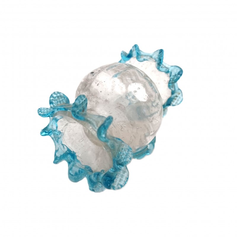 Murano Chandelier snake Arm section clear and Blue