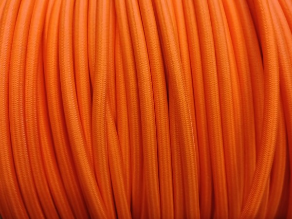 ROUND OVERBRAID 3CORE SILK FLEX CABLE IN ORANGE 0.50 MM