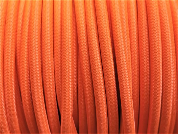 ROUND OVERBRAID 3CORE SILK FLEX CABLE IN ORANGE 0.50 MM