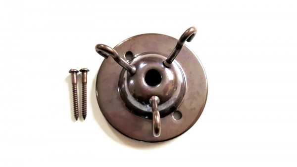 3 hook ceiling rose with screws 