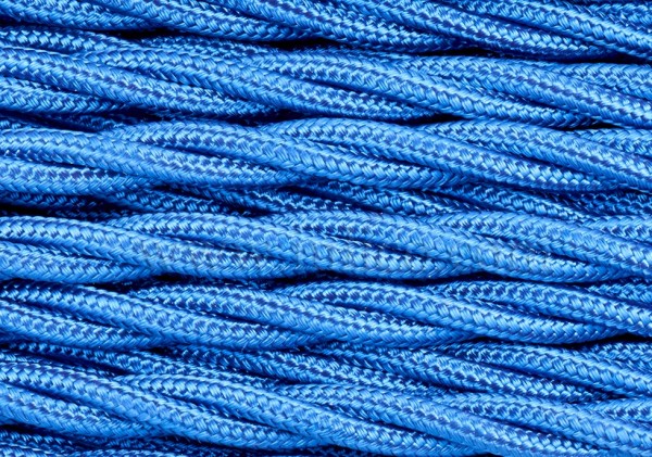 Braided 3 core silk flex lighting cable blue 0.75mm