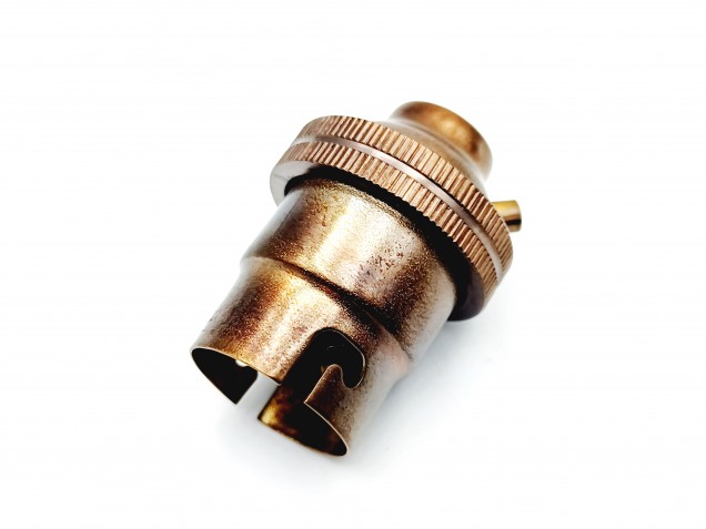 Antique brass B22 Bulb Holder Lamp Holder PLAIN SKIRT 