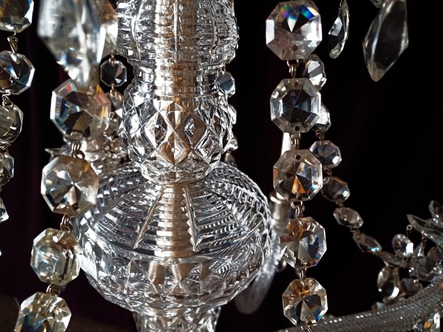 Perry And Co Cut Glass And Crystal Chandelier Early 20th Century