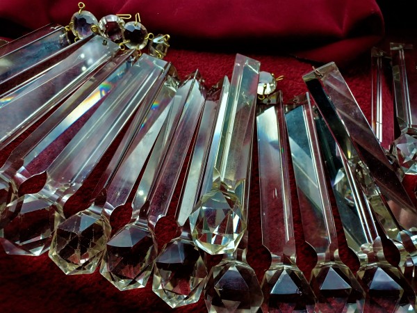 Antique crystal chandelier drum sticks