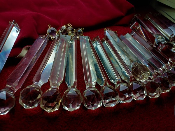 Antique crystal chandelier drum sticks