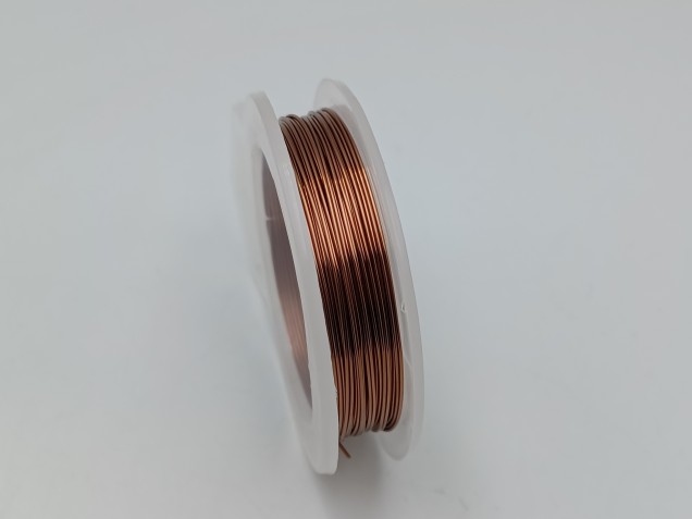 Chandelier wire antique bronze coloured copper 0.6mm x 10 metres