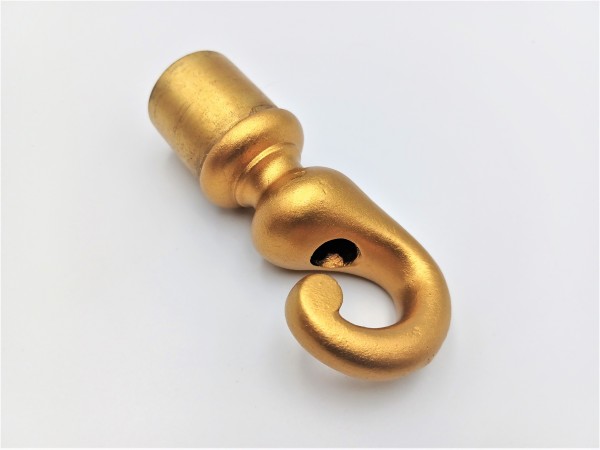 Antique Gilded Large Brass Ceiling Hook 20mm Imperial Thread