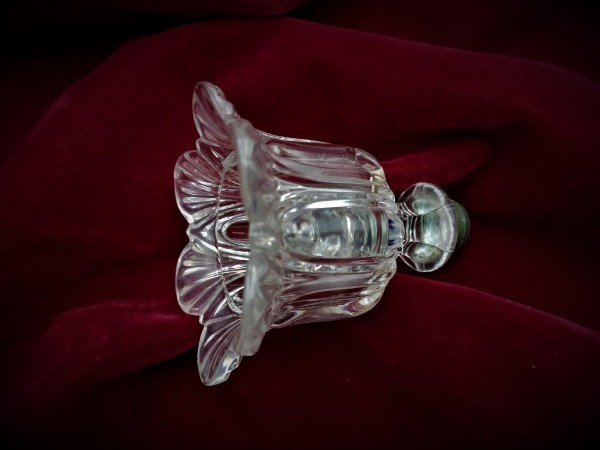 Antique glass chandelier candle cup