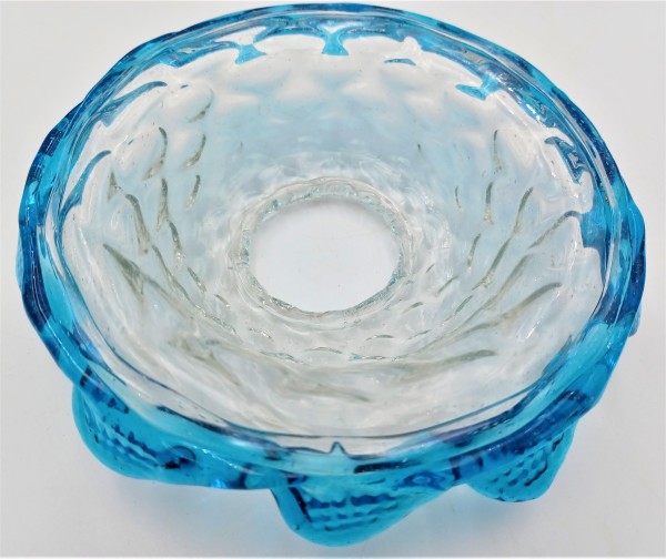 Murano Bobeche Clear With Blue Edging