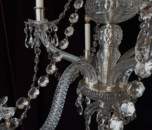 Perry And Co Cut Glass And Crystal Chandelier Early 20th Century