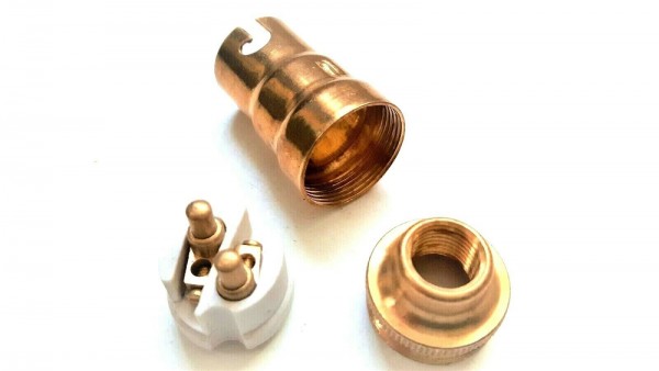 candle lampholder SBC - B15 brass finish 10MM thread